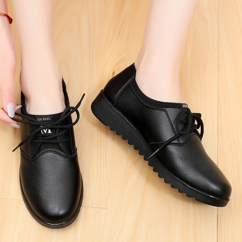 Women Kitchen Accessories - Zapatos Oxford negros lisos para mujer,