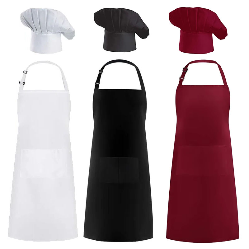 Women Kitchen Accessories - Delantal sombrero de Chef servicio de