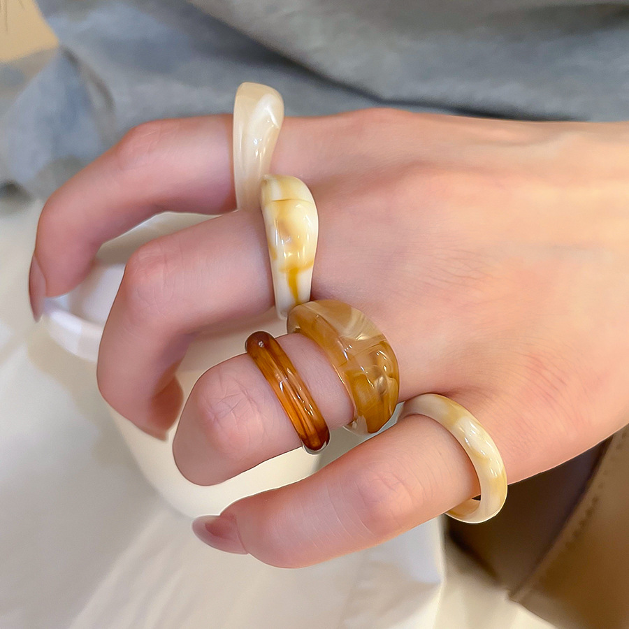 Juego de 5 uds de anillos de r - Women'S Emo Accessories reseña y precio