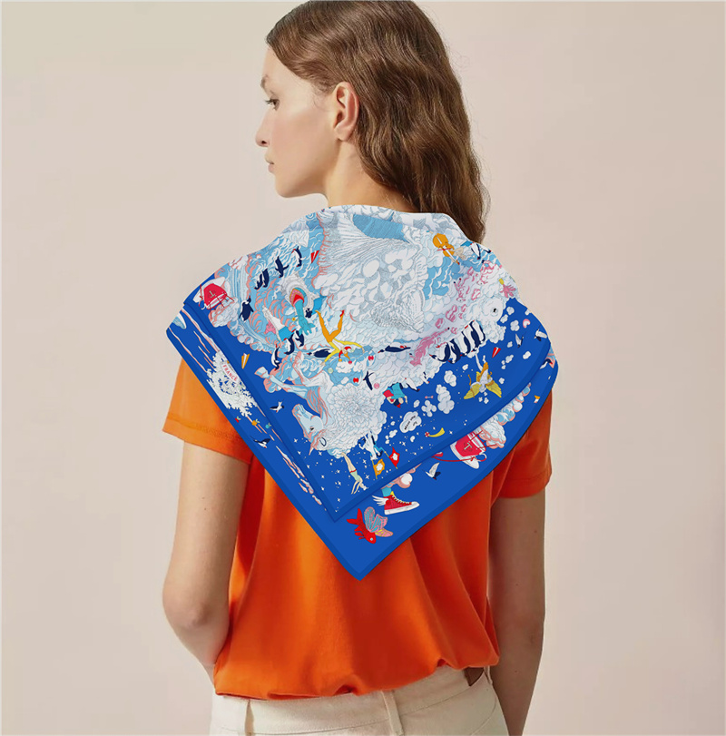 POBING-bufanda de sarga de sed - Silk Scarf Square reseña y precio