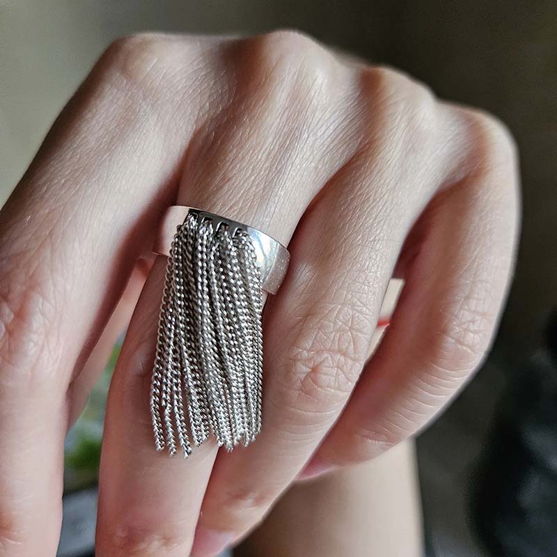 Anillos de cadena de Color pla - Women'S Emo Accessories reseña y precio