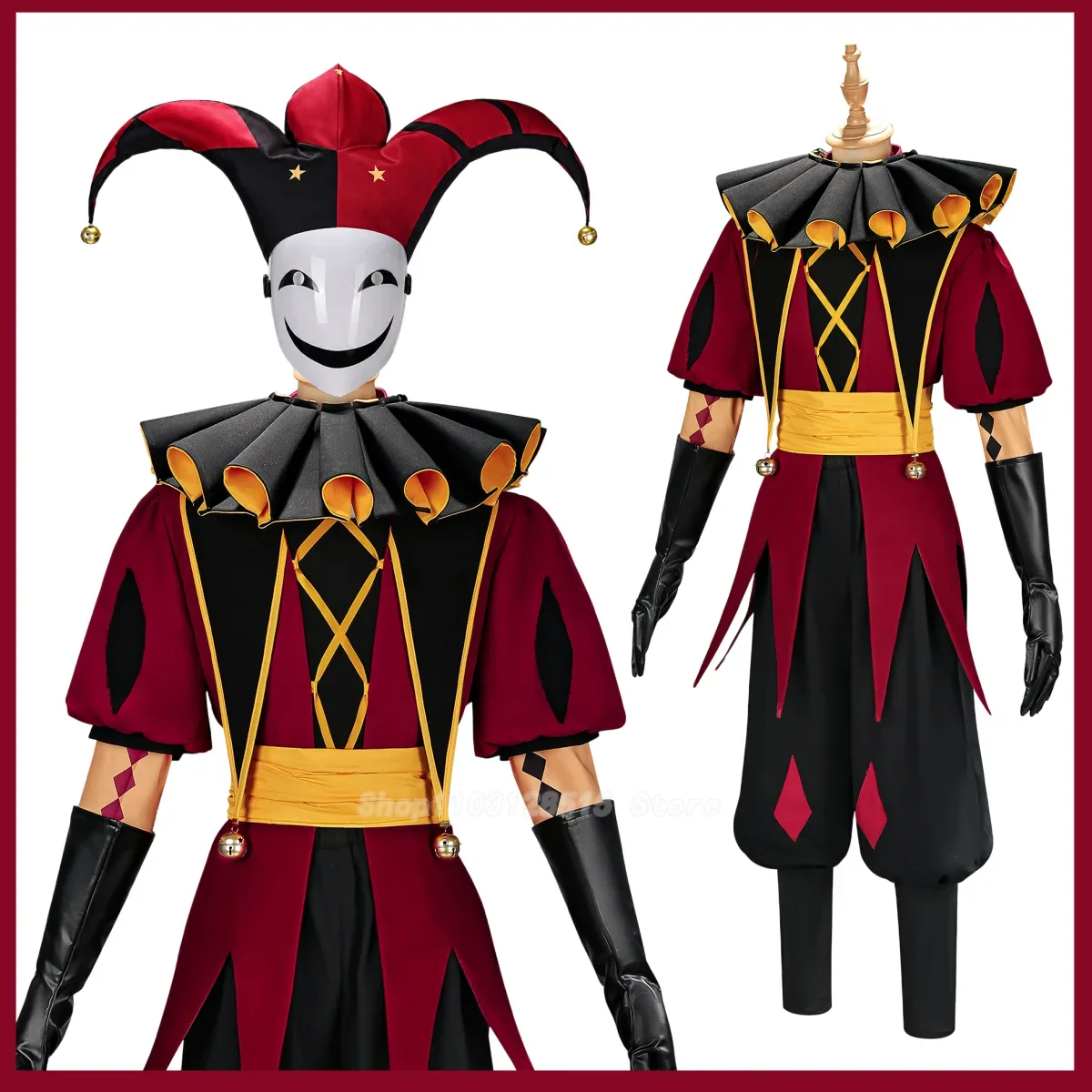 Disfraz de Pierrot, el payaso  - Women'S Red Accessories reseña y precio