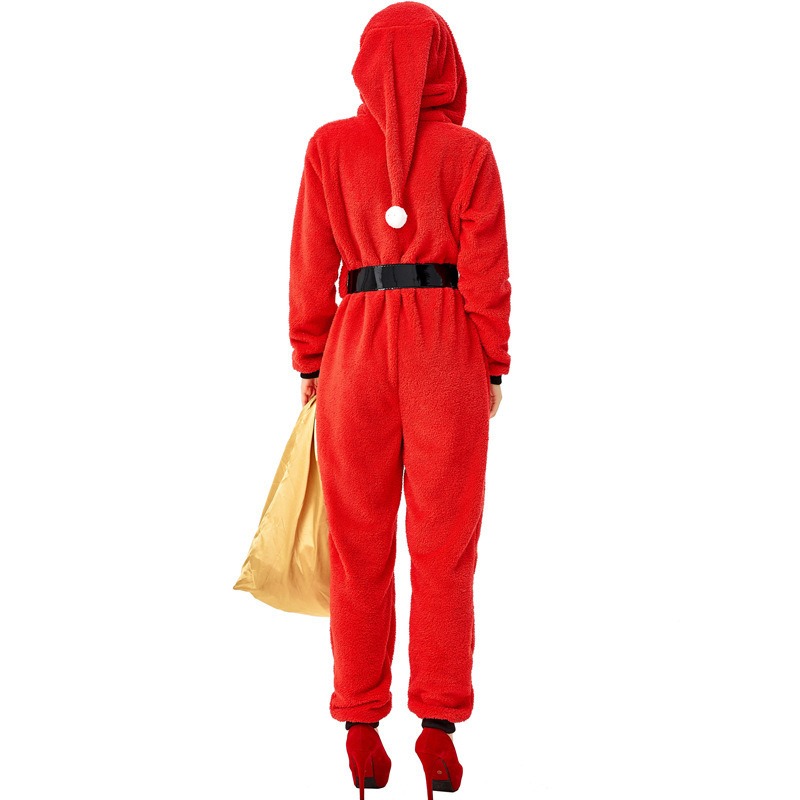 Mono navideño rojo con capucha - Women'S Red Accessories reseña y precio