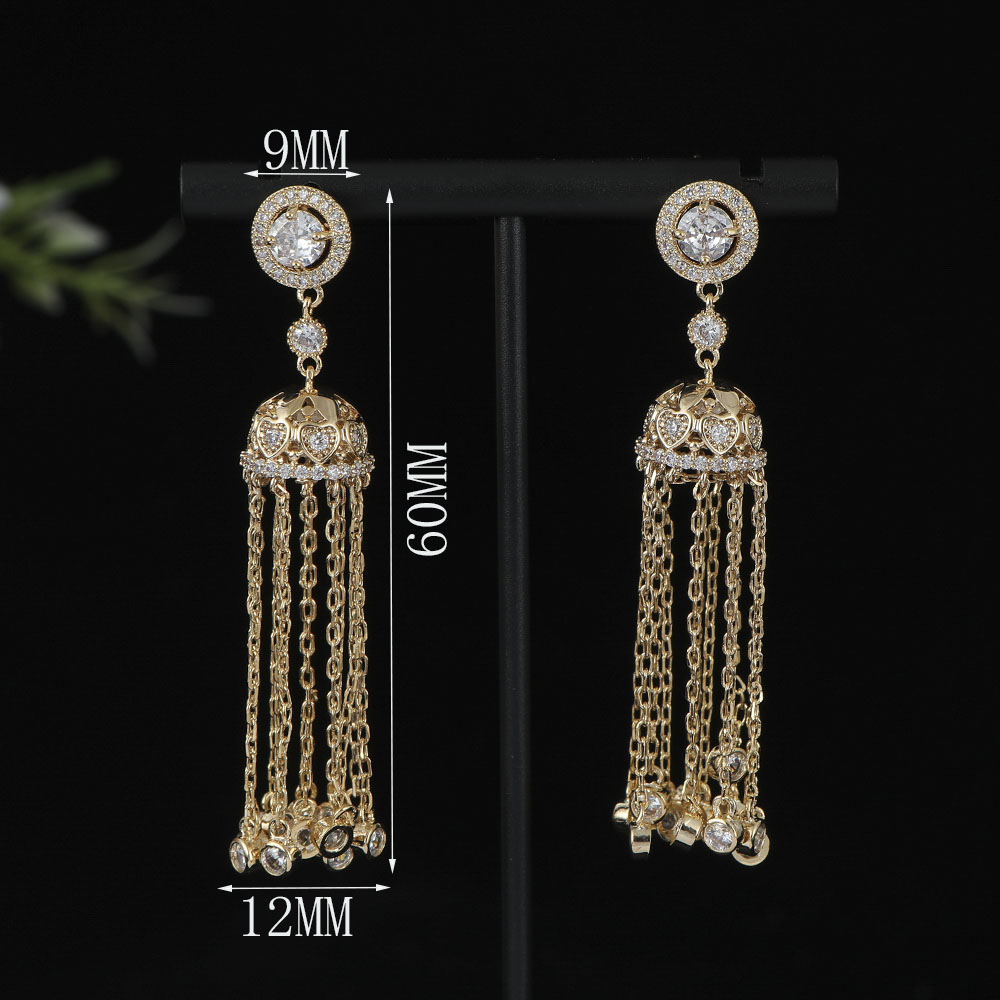 Pendientes largos geométricos  - Women Accessories Dubai reseña y precio
